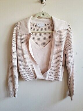 DH New York Collared Tank Sweater In Cream